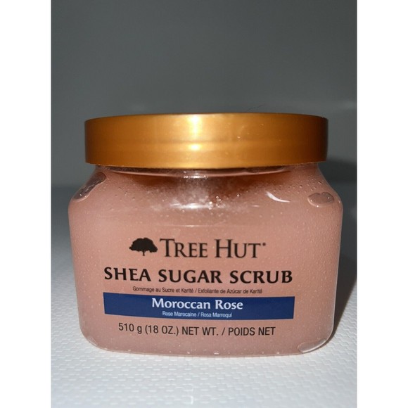 Tree Hut Shea Sugar Scrub, Moroccan Rose, 18 oz (510 g) Exfoliate Relax Clean - Picture 1 of 3